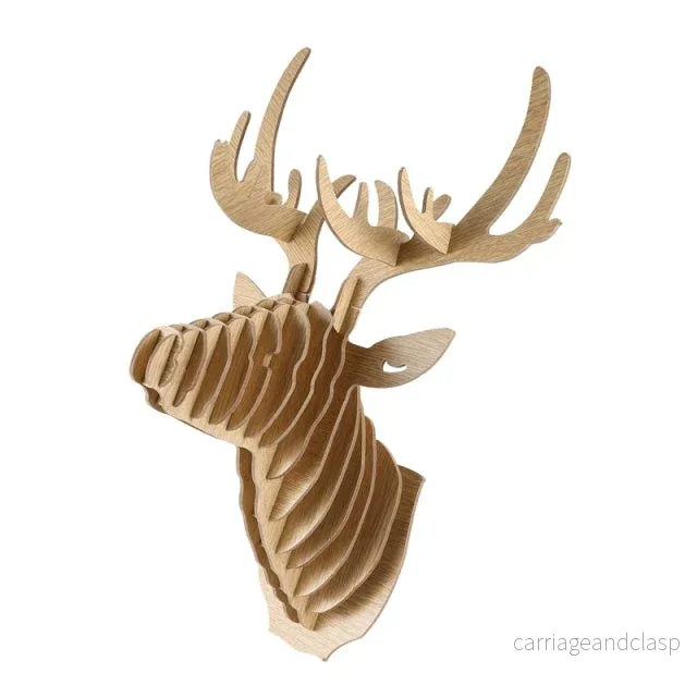 3D Pussel Trä Hängande Hjorthuvud | Veska 3D Pussel Trä Hängande Hjorthuvud | Veska