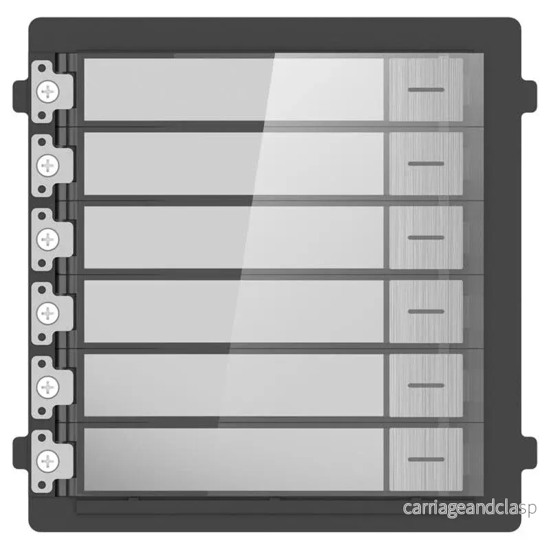 Hikvision DS-KD-KK/S 6 Klocktryckknappar i rostfritt stål