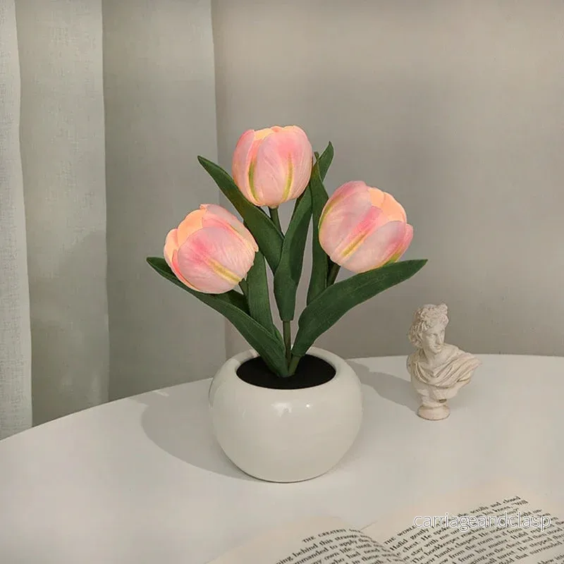 LED Tulpan Nattduksbord Lampa Blomma Bord Lampa | Veska LED Tulpan Nattduksbord Lampa Blomma Bord Lampa | Veska