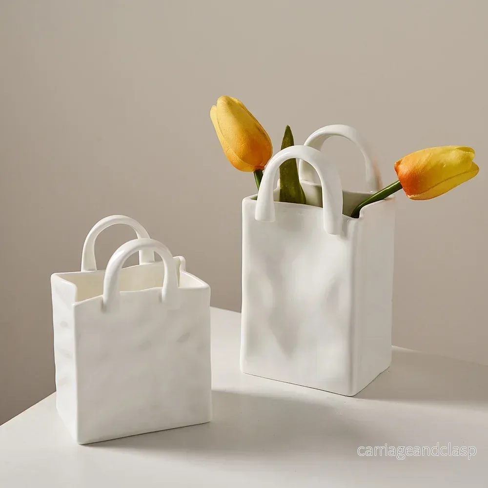 Unique Handle Vase - Modern och Stilig | Veska - Bild 2