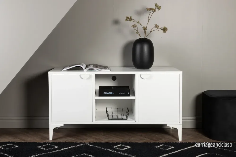 Piring TV-bänk Vit Piring TV-bänk Vit