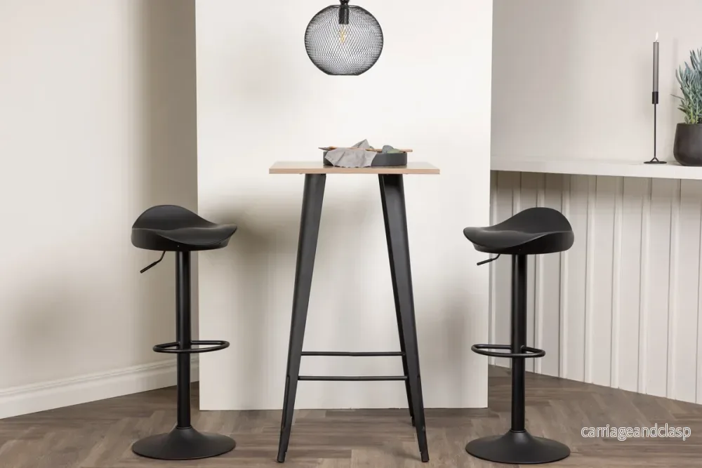 Tempe & Adesto Barbord + Barstolar Svart