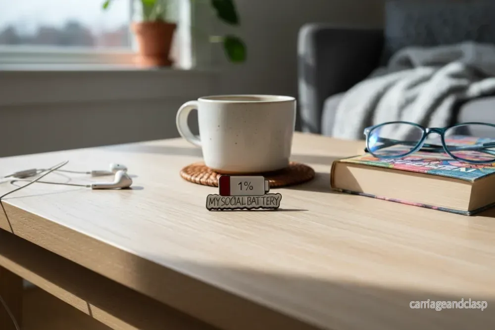 Pin - "My Social Battery 1%" - Bild 2