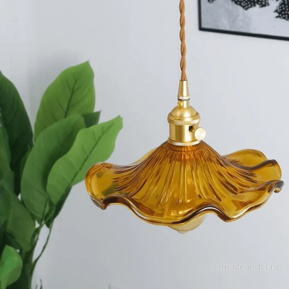 Blommor Glas Hänglampa | Veska