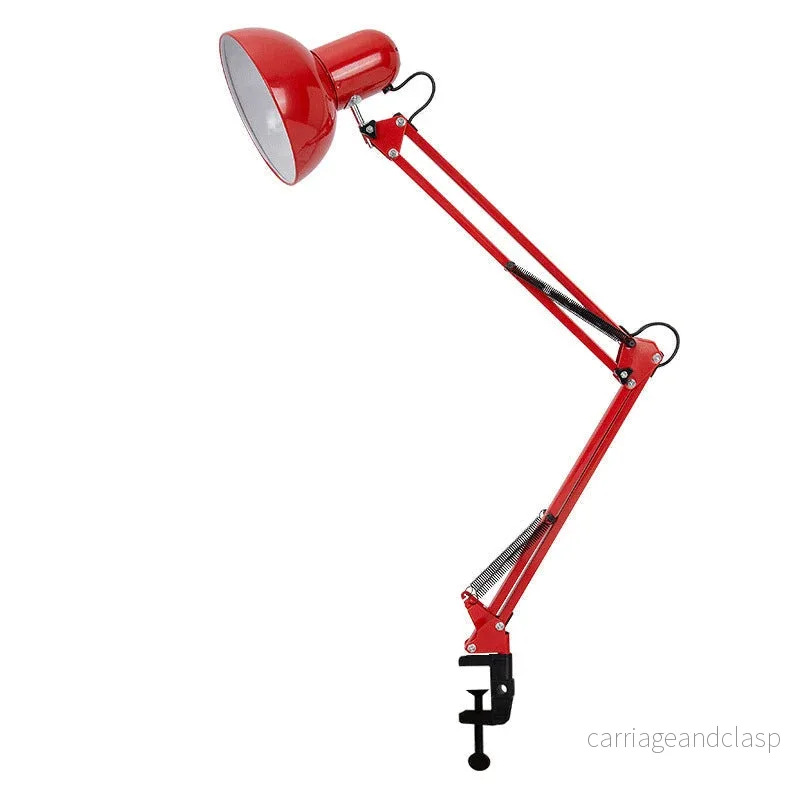Modern minimalist utdragbar bordslampa med lång arm och klipp gjord av ABS med 1 ljus för sovrummet | Veska - Bild 3