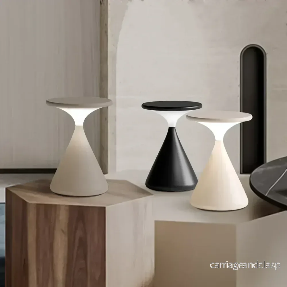 Aeron Hourglass Trådlös LED Bordslampa – Uppladdningsbar, Dimbar, Modern Design | Veska - Bild 2
