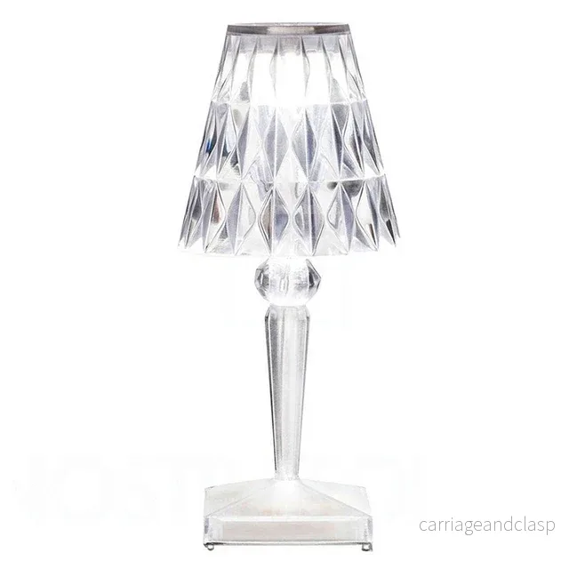 Akryl Crystal Bordslampa – Konstnärlig Design, Dimmbar, Energibesparande, Ideal för Vardagsrum eller Sovrum | Veska