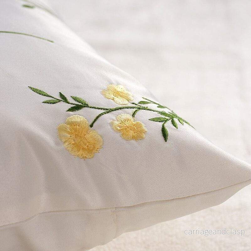Blommigt Broderad Kuddeöverdrag | Veska Blommigt Broderad Kuddeöverdrag | Veska