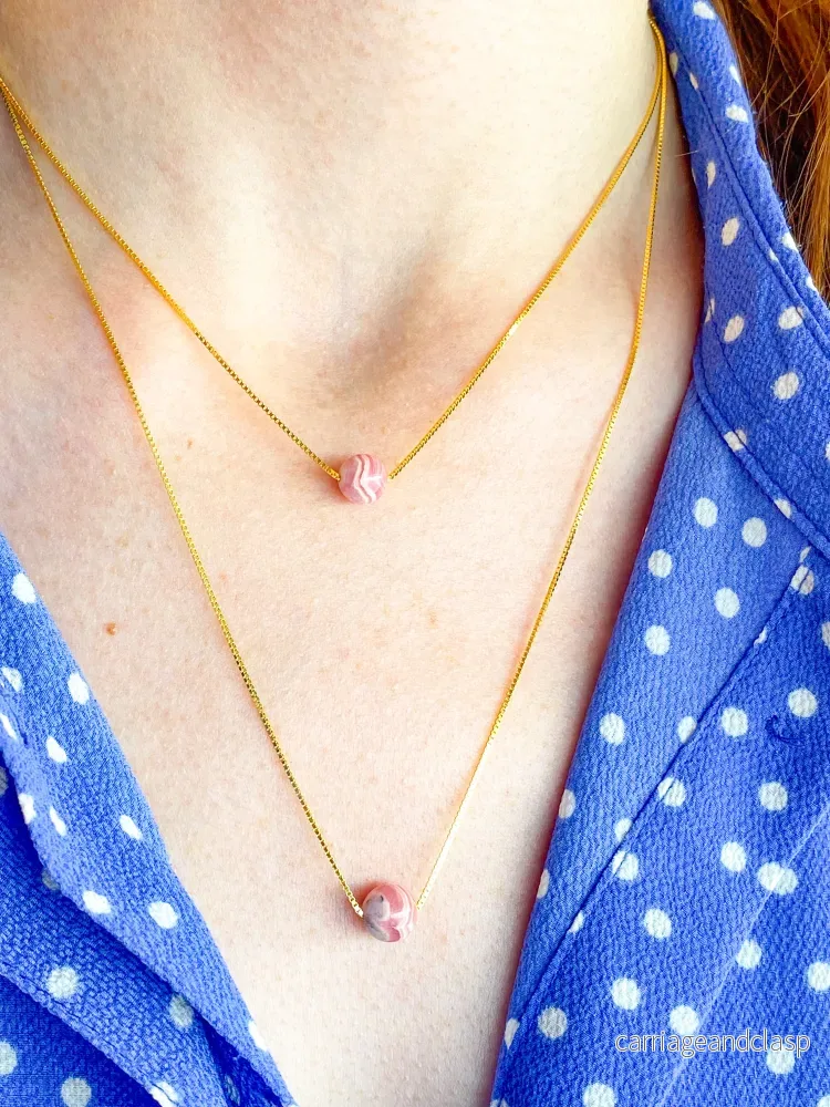 Manifestation - Intention Halsband med ädelsten (Kambaba Jaspis) - Bild 2