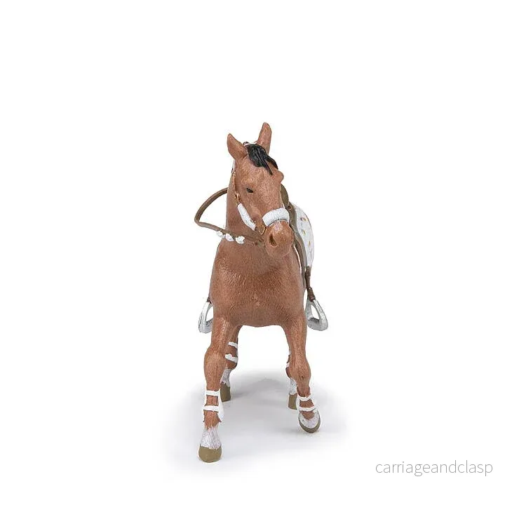 Papo - Häst med sadel vitt schabrak (Winter rider's horse) - Bild 3