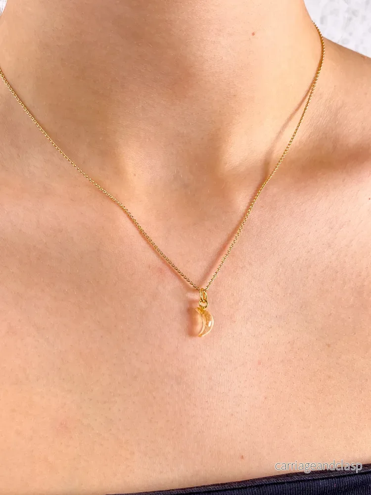 Mini Månhalsband (Citrin) - Bild 3