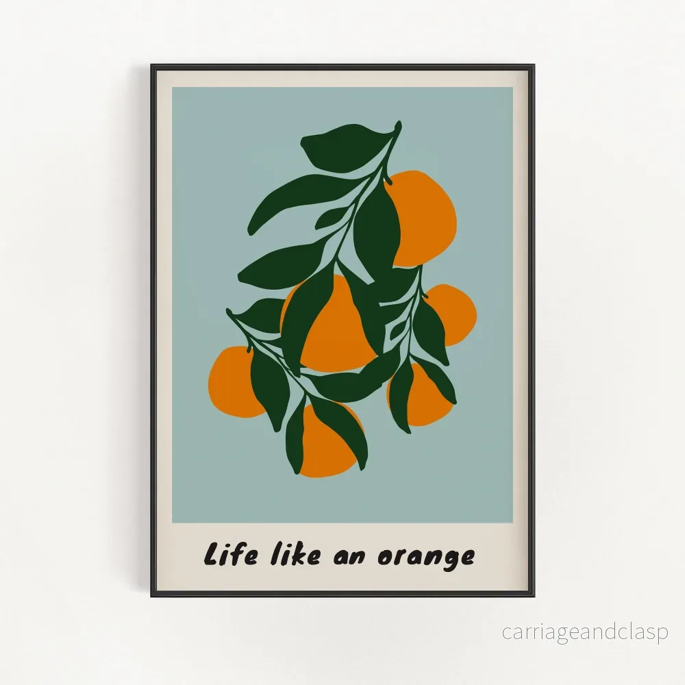 Life Like An Orange Wall Art | Veska Life Like An Orange Wall Art | Veska
