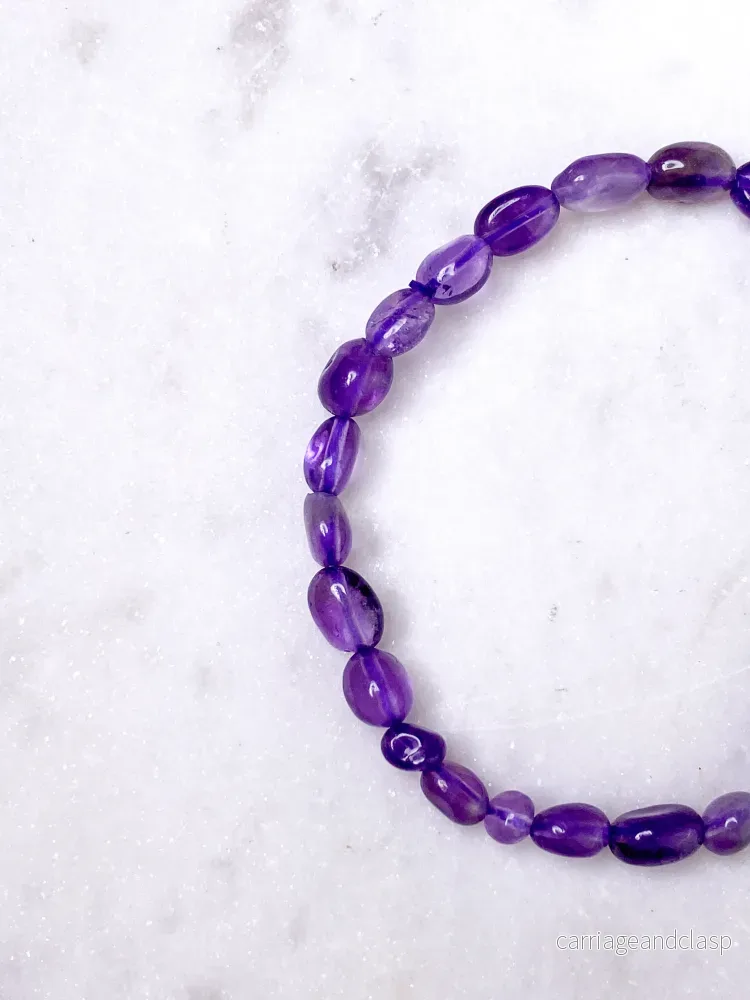 Ametist Nugget Armband