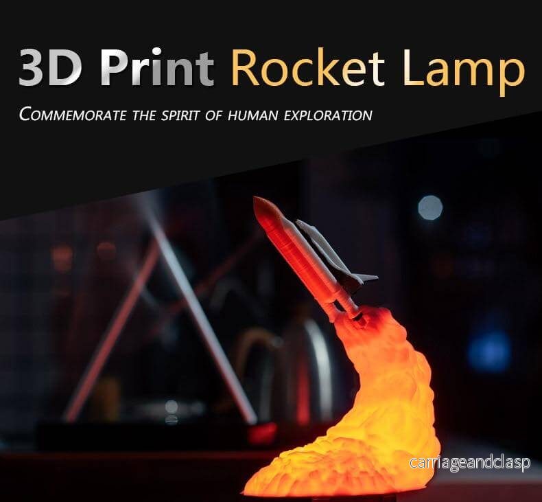 3D Utskrifts Rymdfärja Nattlampa | Veska - Bild 2