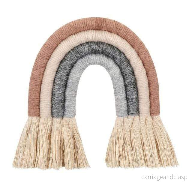 Regnbågens Makramé Vägghängande | Veska - Bild 3