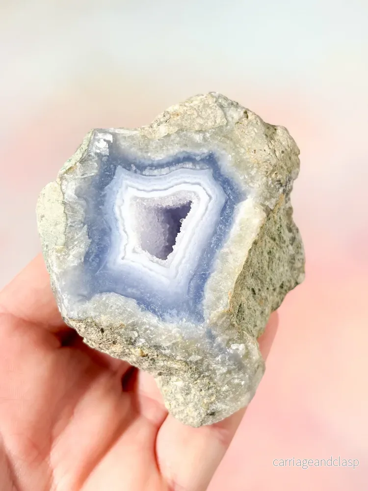 Druzy Blond Agat Freeform (Nr. 16) - Bild 3