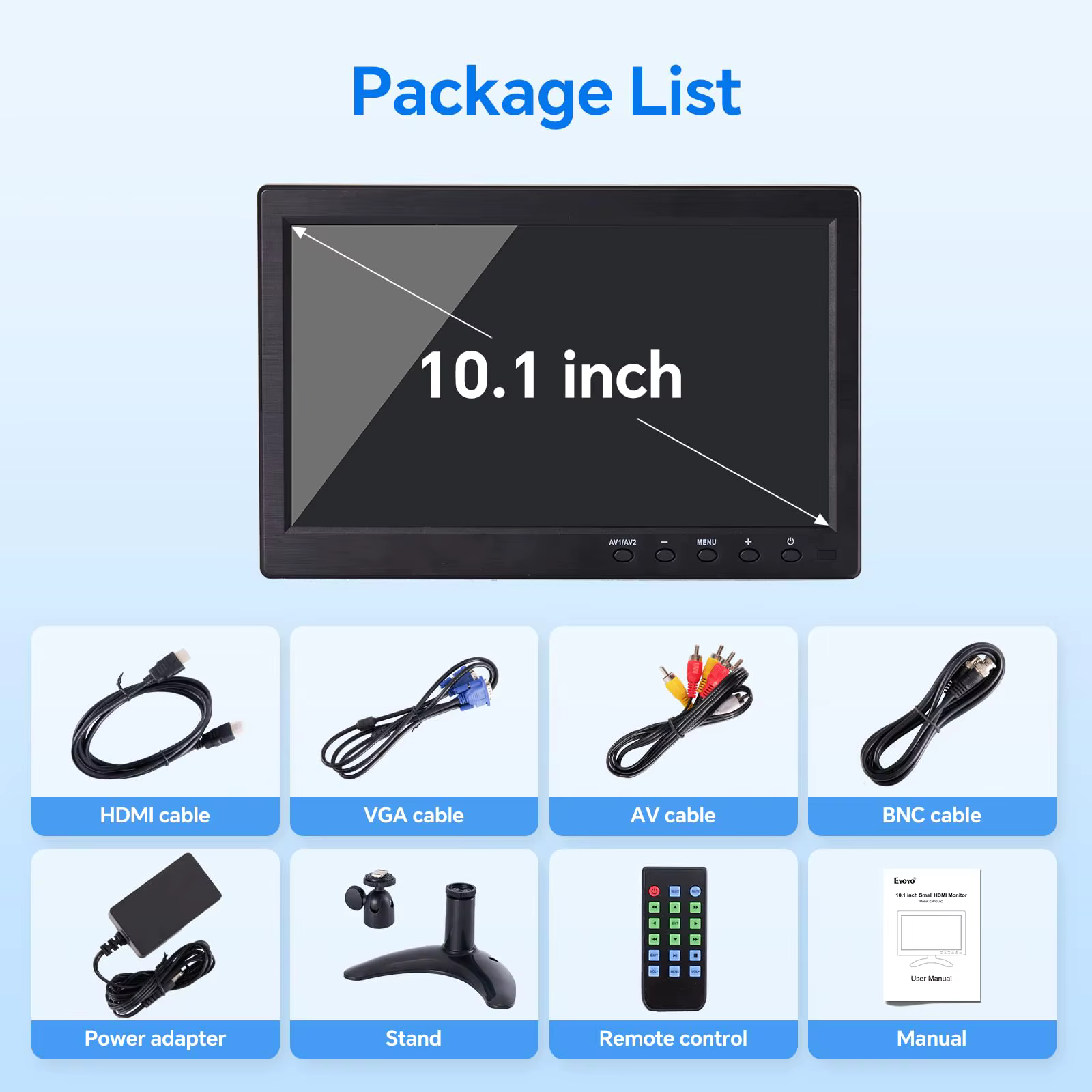 AlarmsystemExpert.nl TFT 10" Full HD-monitor inkl. stativ - Bild 3