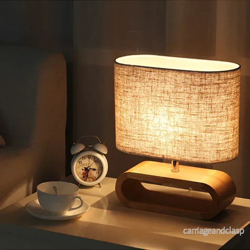 Veska | Skandinavisk Trä Bordslampa – Elegant och Handgjord - Bild 2