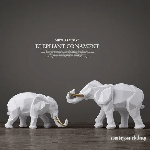 Elegant Harpiks Modern Elefant Staty | Veska Elegant Harpiks Modern Elefant Staty | Veska