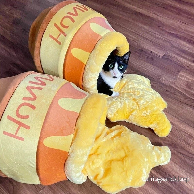 Nordic Plush Honungskopp Kattkorg | Veska