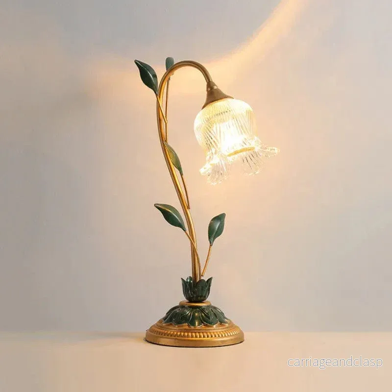 Vintage Rose Blomma Bordslampa | Veska - Bild 3
