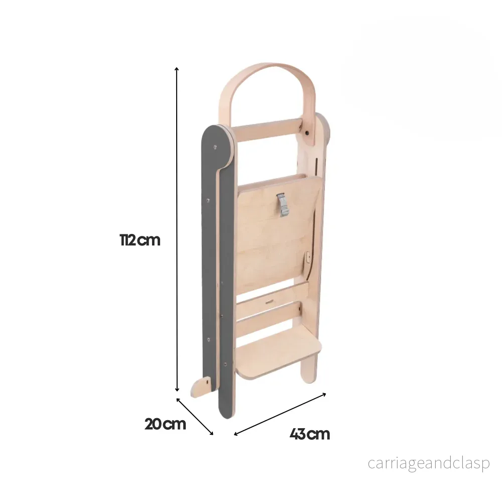 Tower Fold – Flexibel, hopfällbar kökshjälp, grå - Bild 3