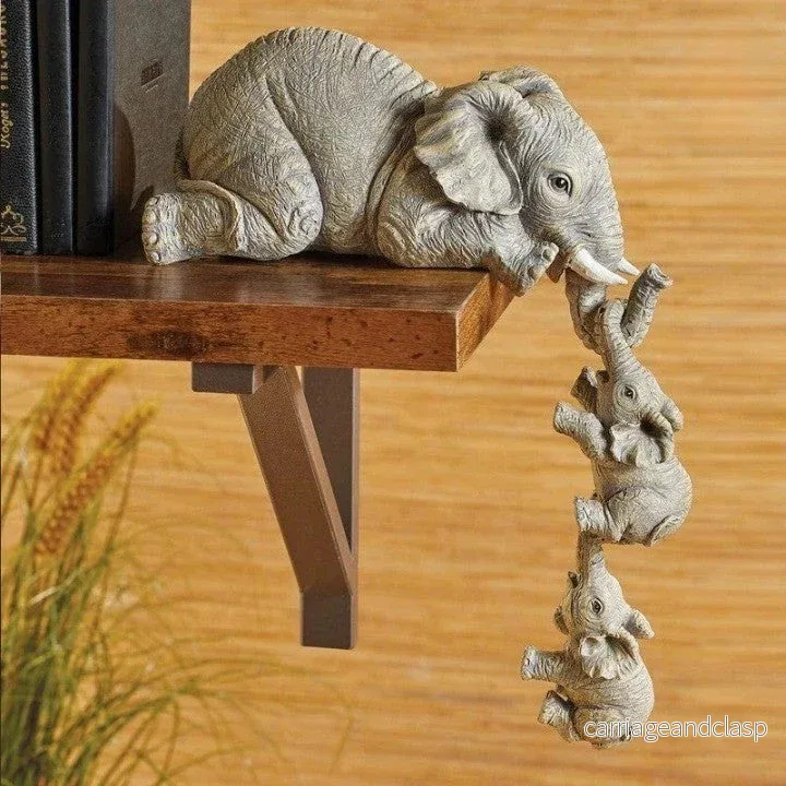 Elephant Family Söt Resin Hem Dekor | Veska Elephant Family Söt Resin Hem Dekor | Veska