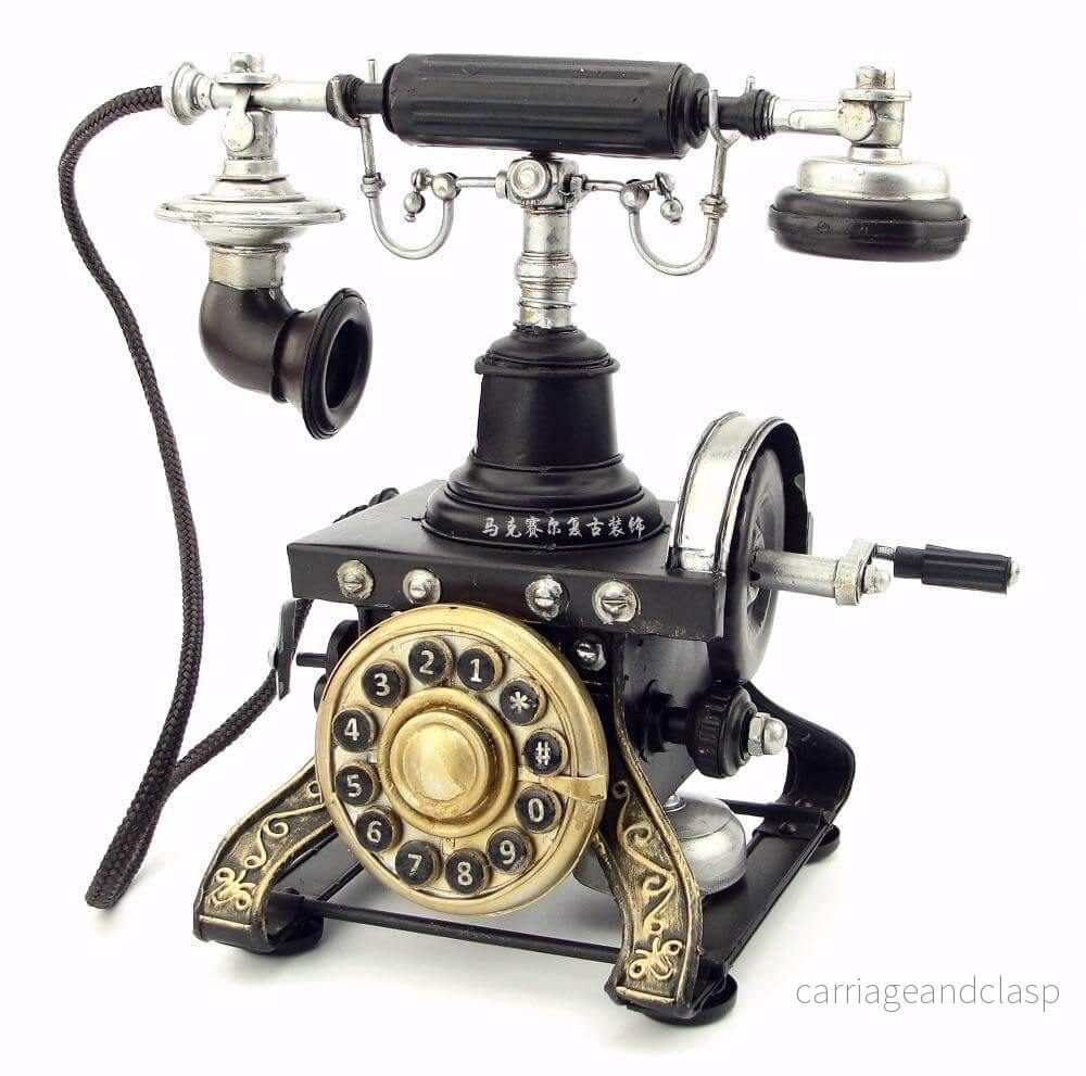 Antik Klassisk Retro Vintage Telefon | Veska - Bild 3