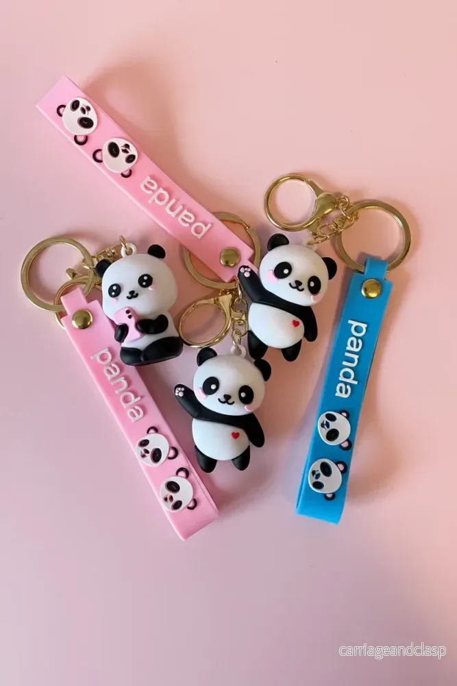 Söt Panda Nyckelring - Kawaii Accessoar för Väskor & Nycklar
