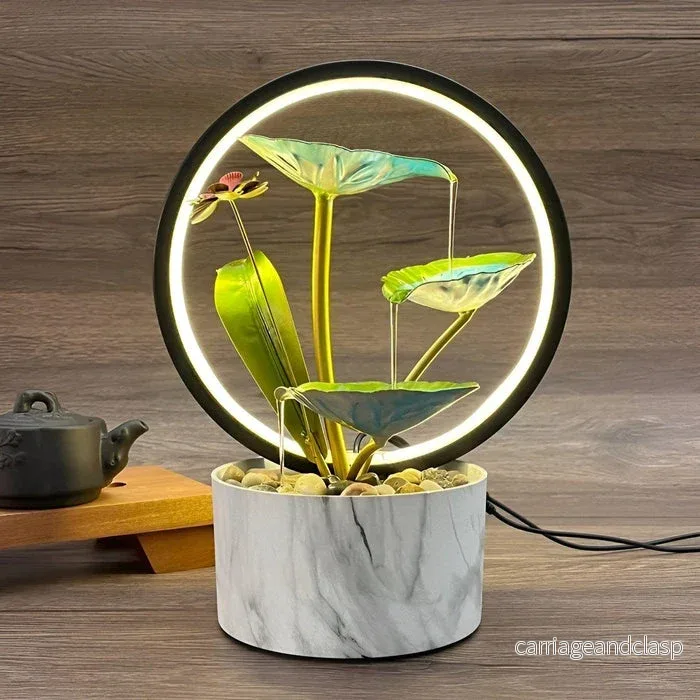 GlowCascade – lugnande vattenfall bords-lampa Veska GlowCascade – lugnande vattenfall bords-lampa Veska