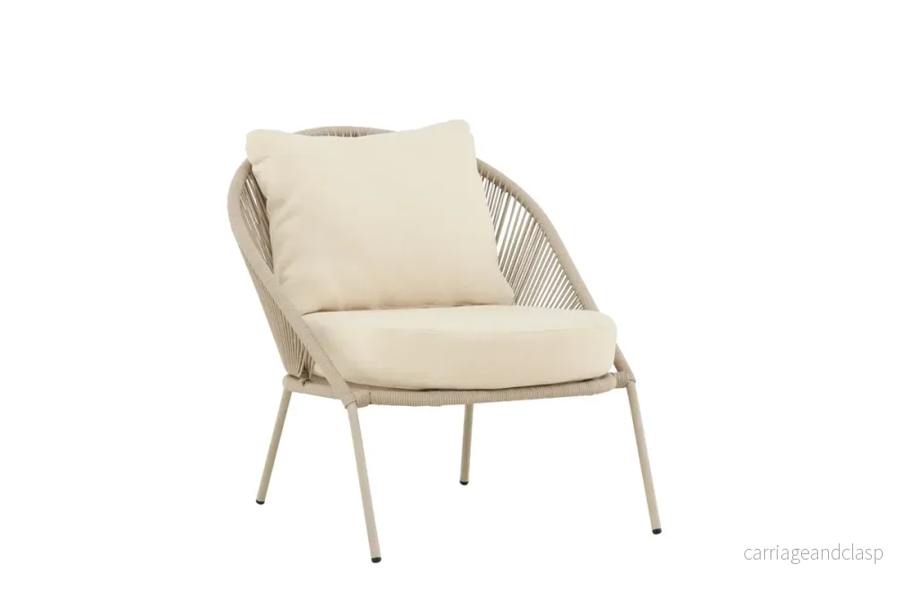 Lindos Loungefåtölj Beige - Bild 3