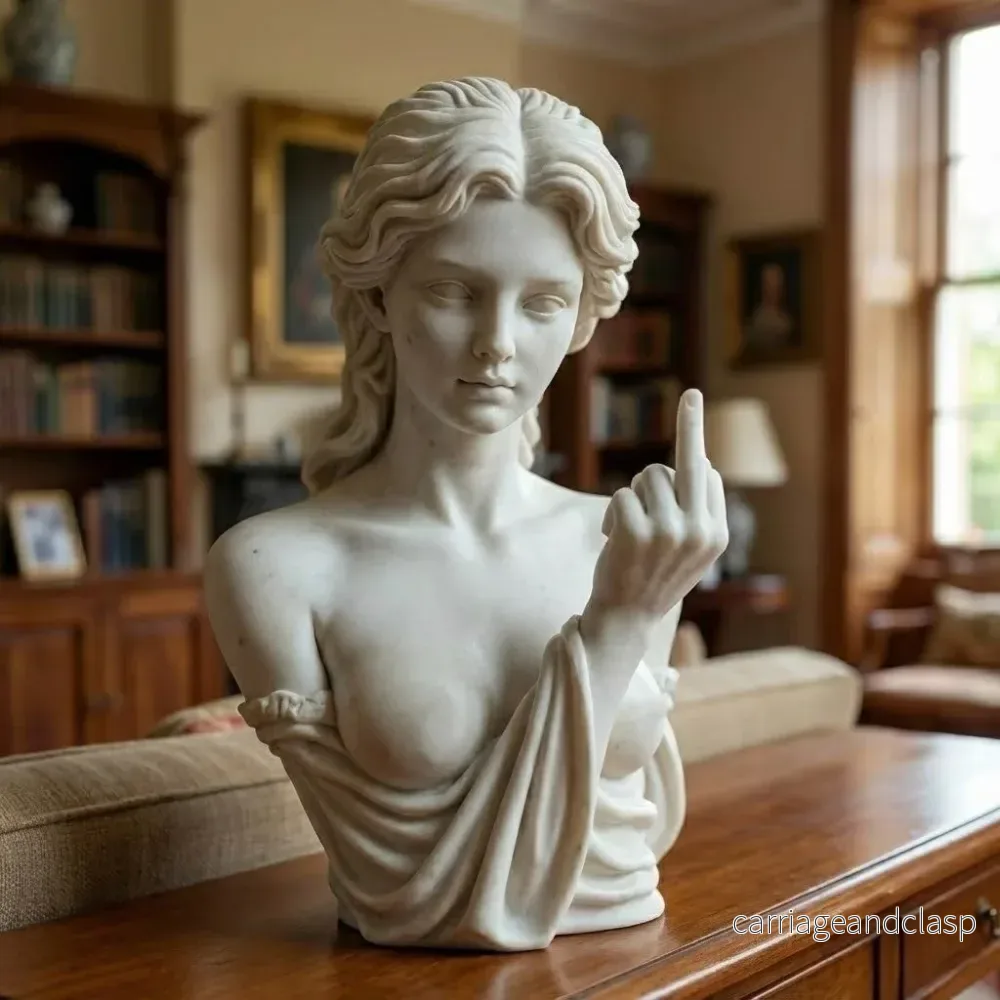 Roman Bust Mittfinger Heminredning | Veska - Bild 2