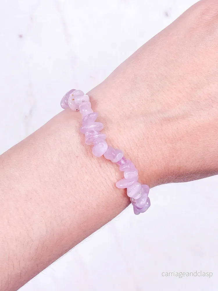 Kunzit Chip Armband - Bild 2