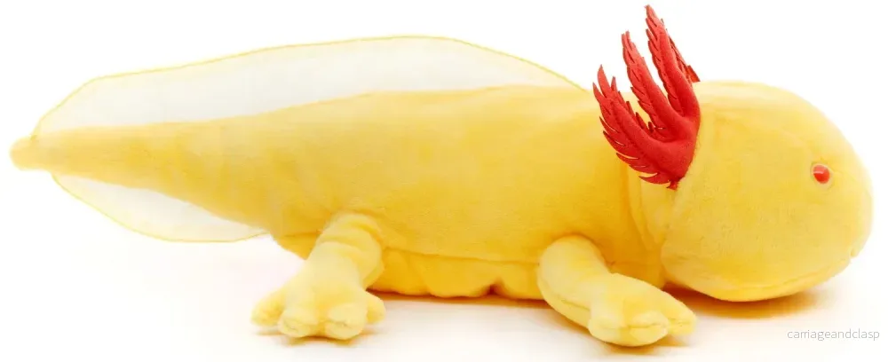 Uni Toys - Axolotl (gul med röda ögon) Gosedjur - Bild 3
