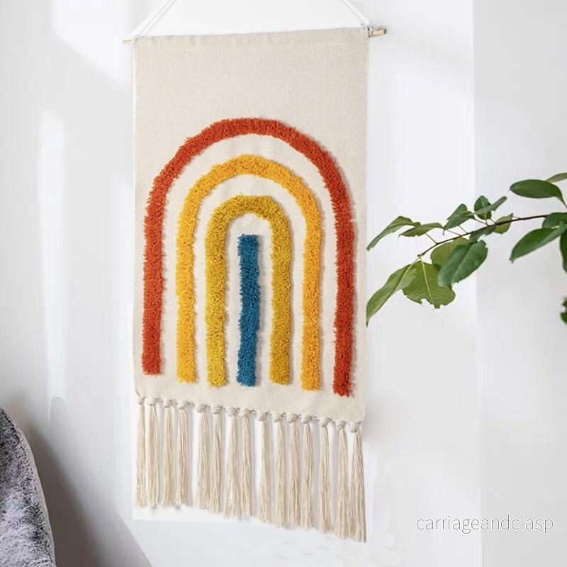 Regnbåge Väv Boho Väggprydnad | Veska