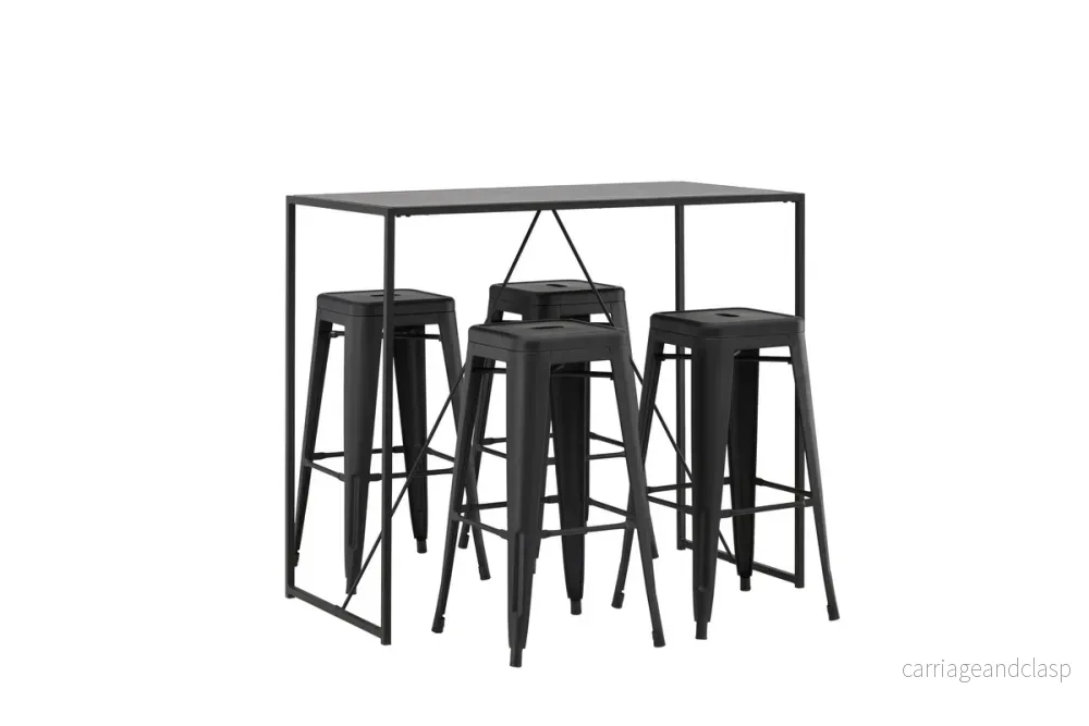Brea & Tempe Barbord + Barstolar Svart - Bild 2