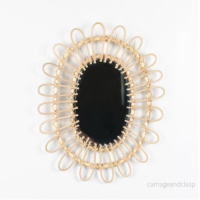 Rattan Oval Spegel | Veska