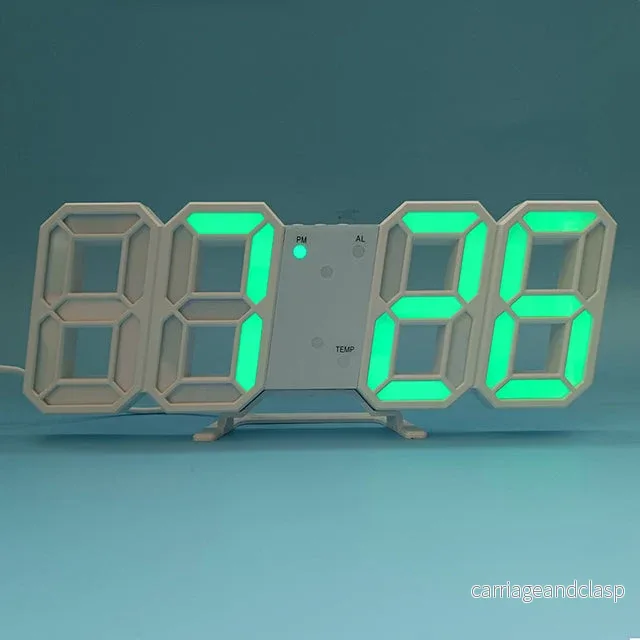 3D LED Modern Digital Alarm Väggklocka | Veska
