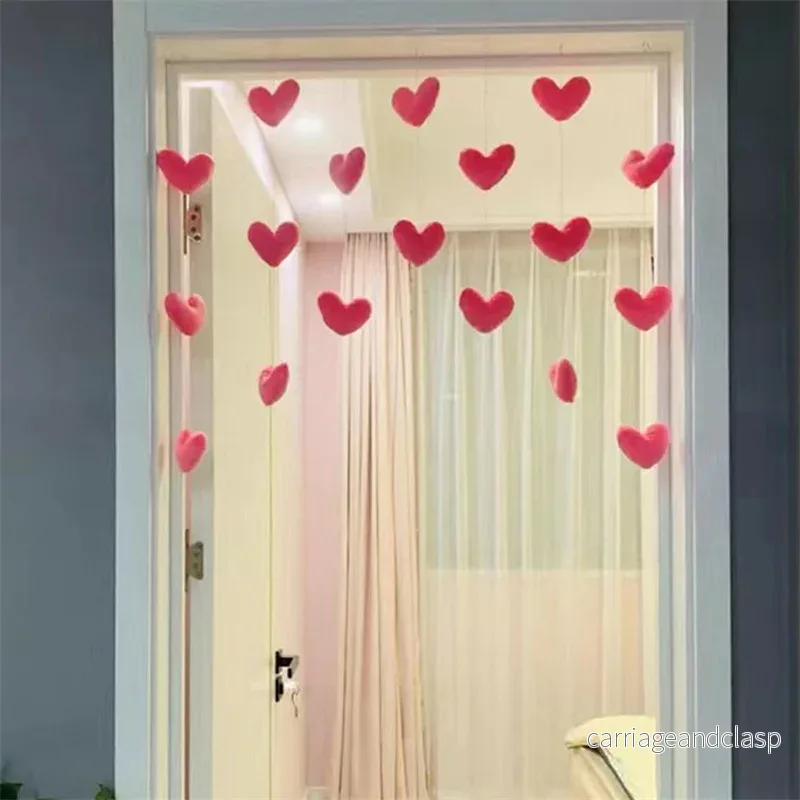 Söt Hängande Rosa Hjärta Dörrdekoration | Veska - Bild 3