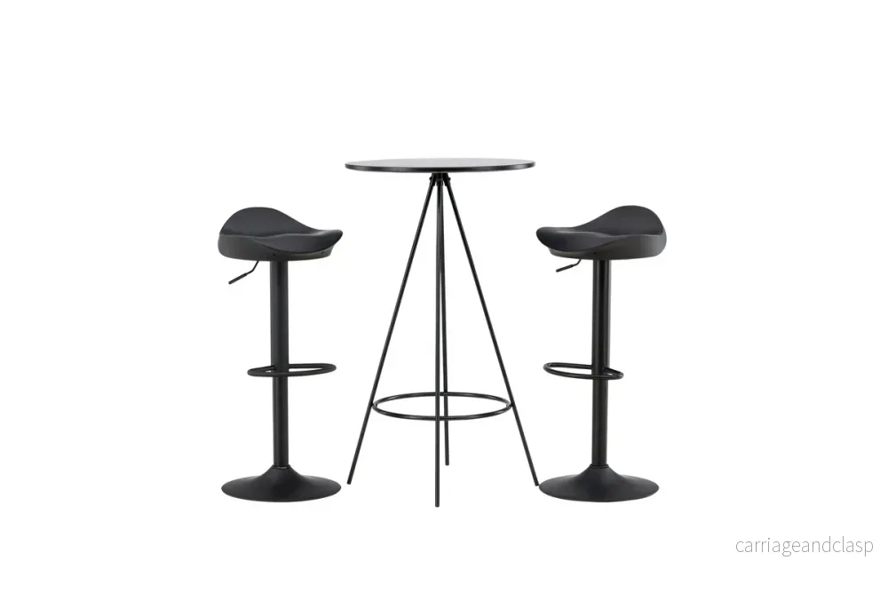 Adesto & Bistro Barstolar + Barbord Svart - Bild 2