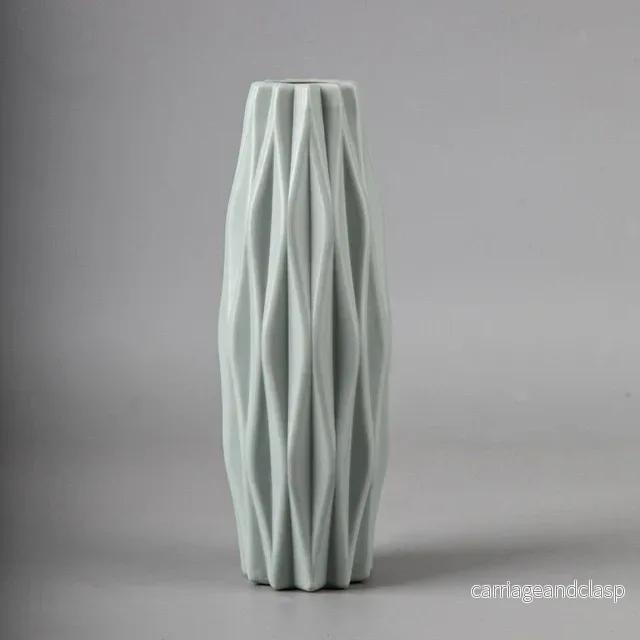 Royelux Diamond PlastVeskaommvaser - Modern Imitation Keramik Kruka | Veska