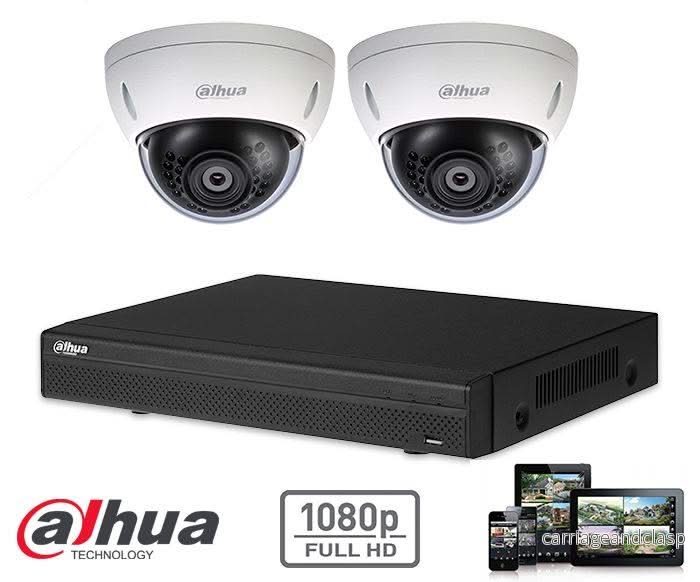 Dahua Full HD-CVI kit 2x dome 2 megapixel kamera säkerhetssats