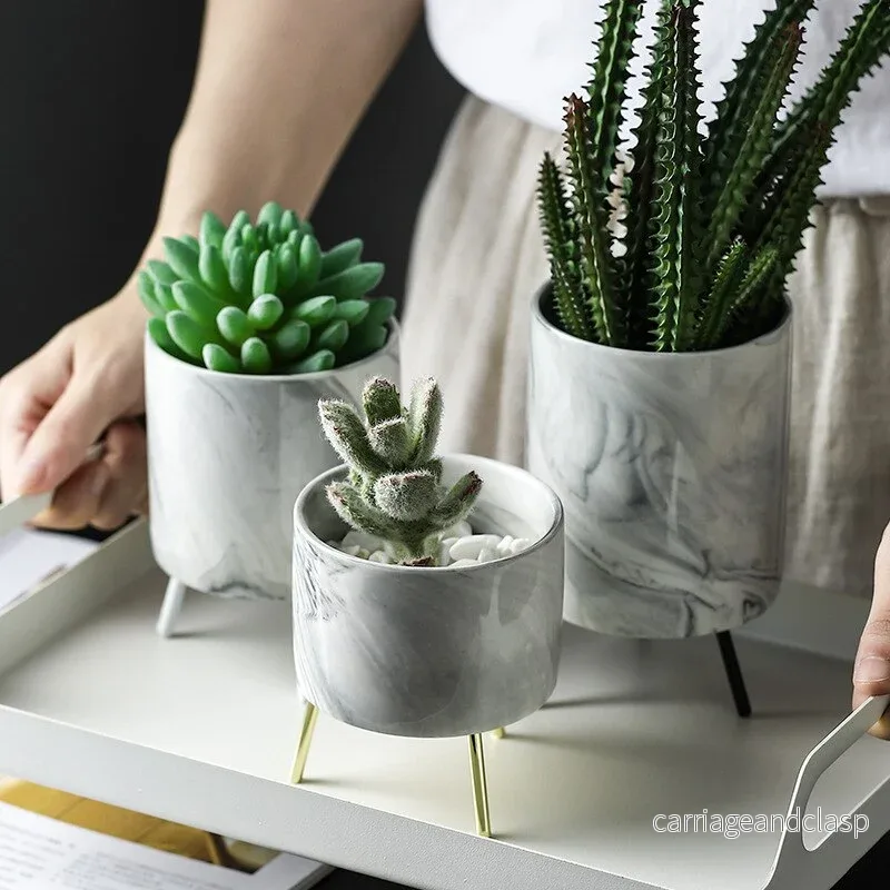 Nordisk Marmor Minimalistisk Blomsterkruka | Veska - Bild 2