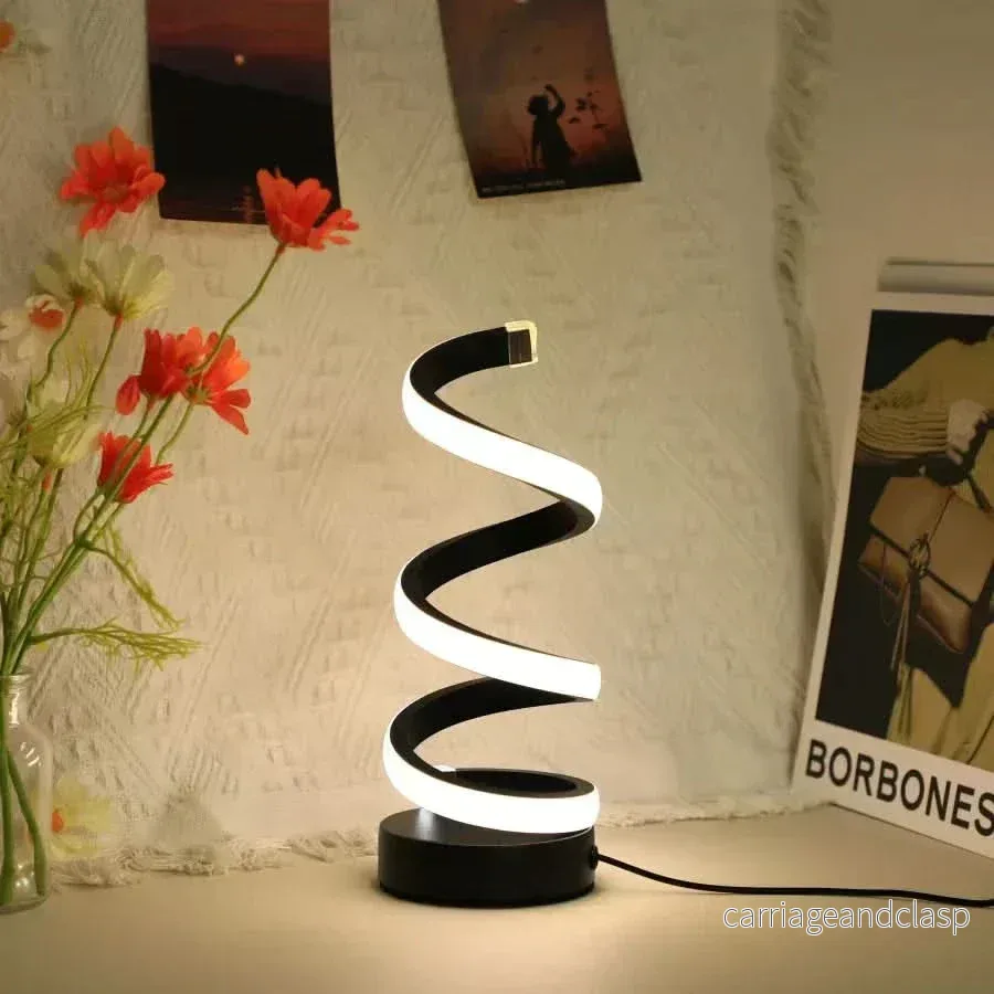 Spiral LED-bordslampa – Modern justerbar belysning | Veska