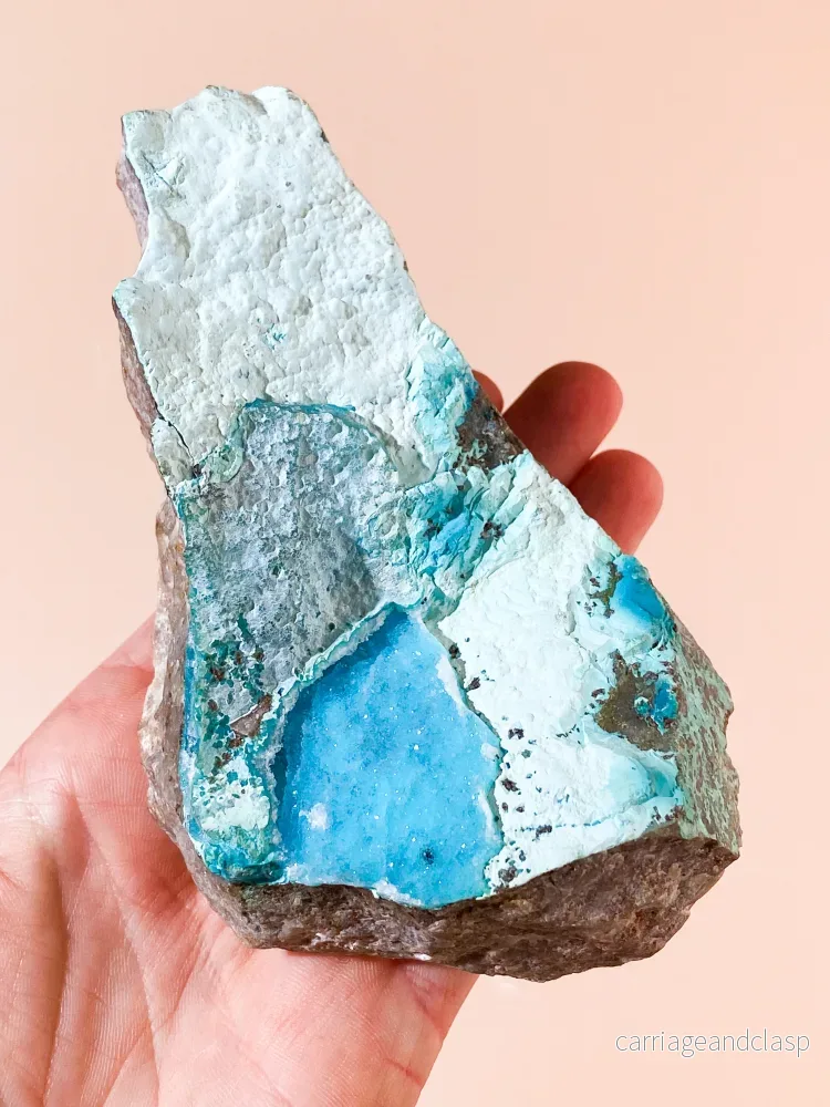 Druzy Pseudo Krysokolla (Nr 35) Extra kvalitet - Bild 2