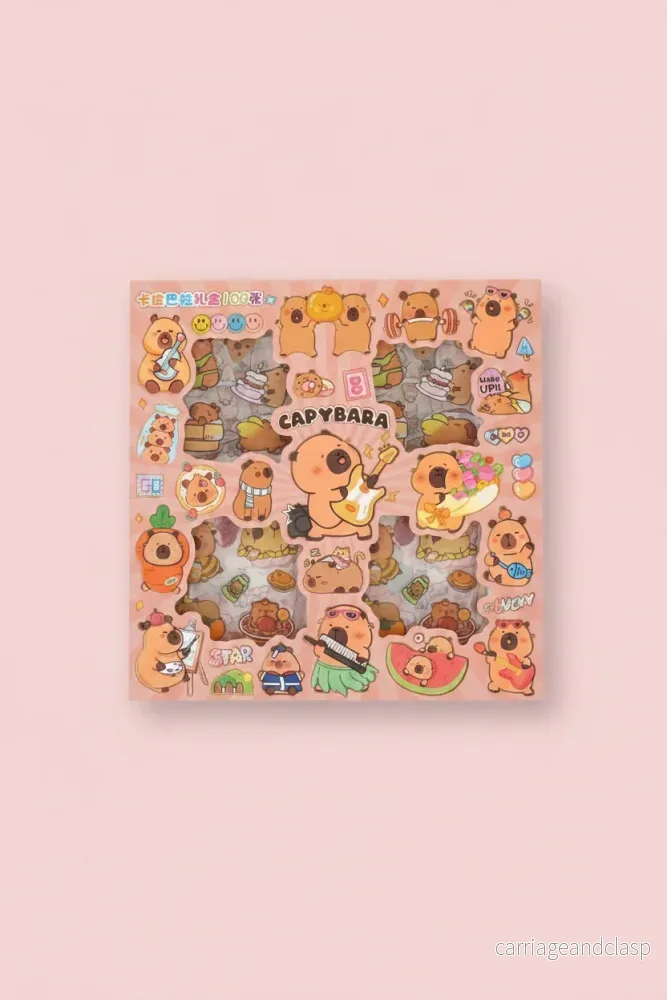 100-pack Capybara Kawaii Stickers 100-pack Capybara Kawaii Stickers