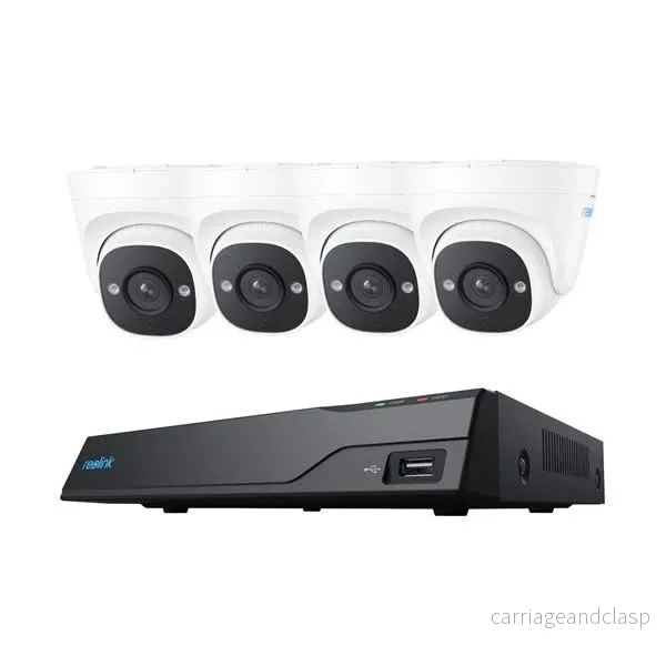 Reolink NVS8-5MD4, Säkerhetssats 2TB, 5MP, PoE och smart detektering med 4x Turret-kamera