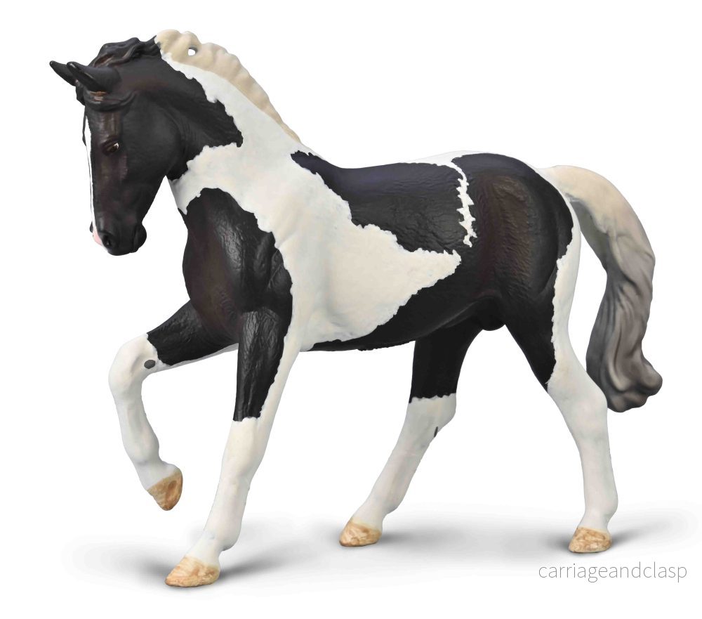 CollectA - Varmblodshäst hingst svart skäck (Black Tobiano) - Bild 2