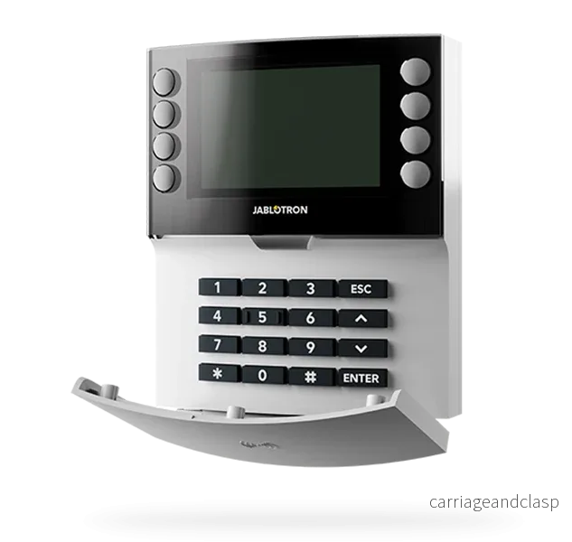 Jablotron JA-155E Trådlös knappsats med display och RFID-läsare VIT