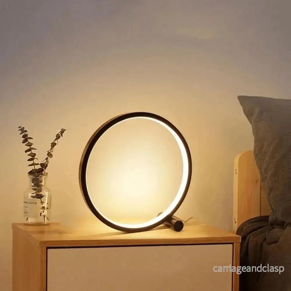 Dimmbar LED Ring Bordslampa – Modern Touch Control | Veska - Bild 2